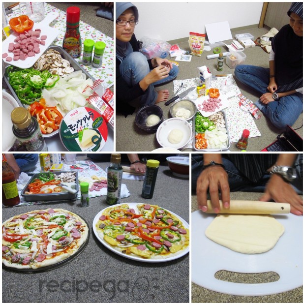Pizza making with friends (memory when I wasn't married yet :D)